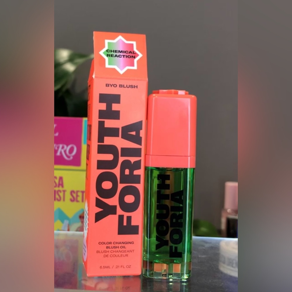 Youthforia - BYO BLUSH | Ph Color Changing Blush Oil ‘Chemical Reaction’ | NIB